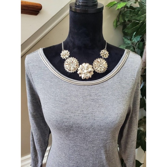 All Saints Women's Gray Viscose Round Neck Sleeveless Knee Length Dress Size 10 - Picture 2 of 12